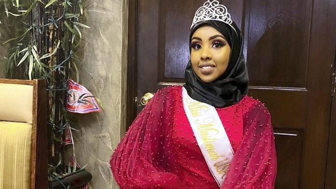 Winner of the fourth Miss Muslimah pageant USA, Zehra Abukar. Courtesy Miss Muslimah USA