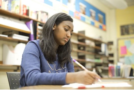 Liyat Mengistu, 16, who recently arrived from Ethiopia, attends a newcomer program for high school students at Georges Vanier secondary school. The school is preparing to assist many of the Syrian refugee students slated to arrive in the city.