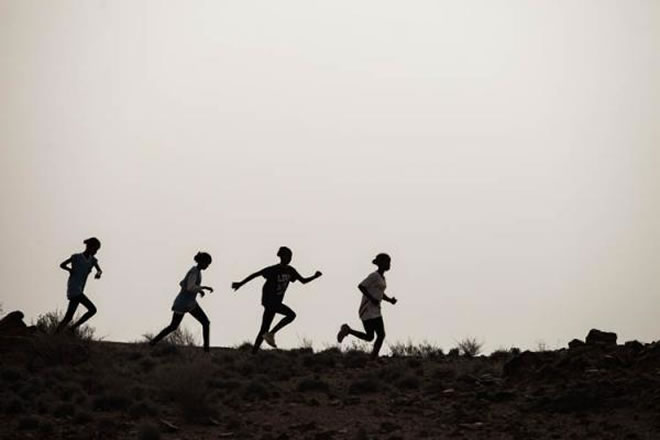 Members of Girls Run 2 run. Photo by Brian Vernor