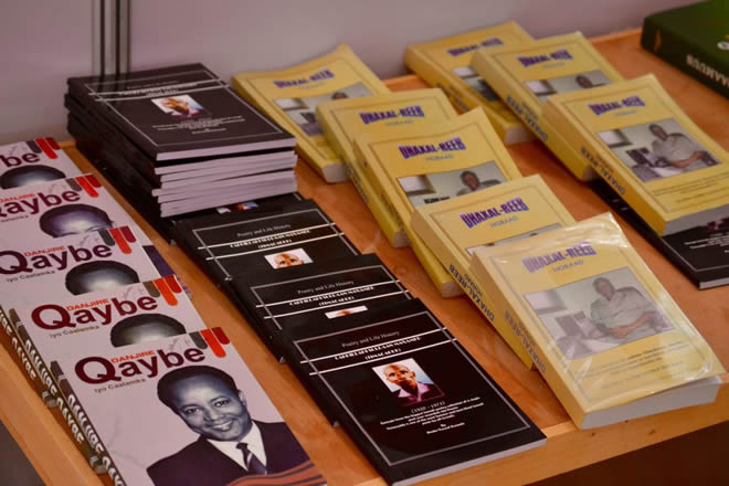 A selection of Somali language books on sale at the Hargeysa International Book Fair.(Nyabola, H. Nanjala)