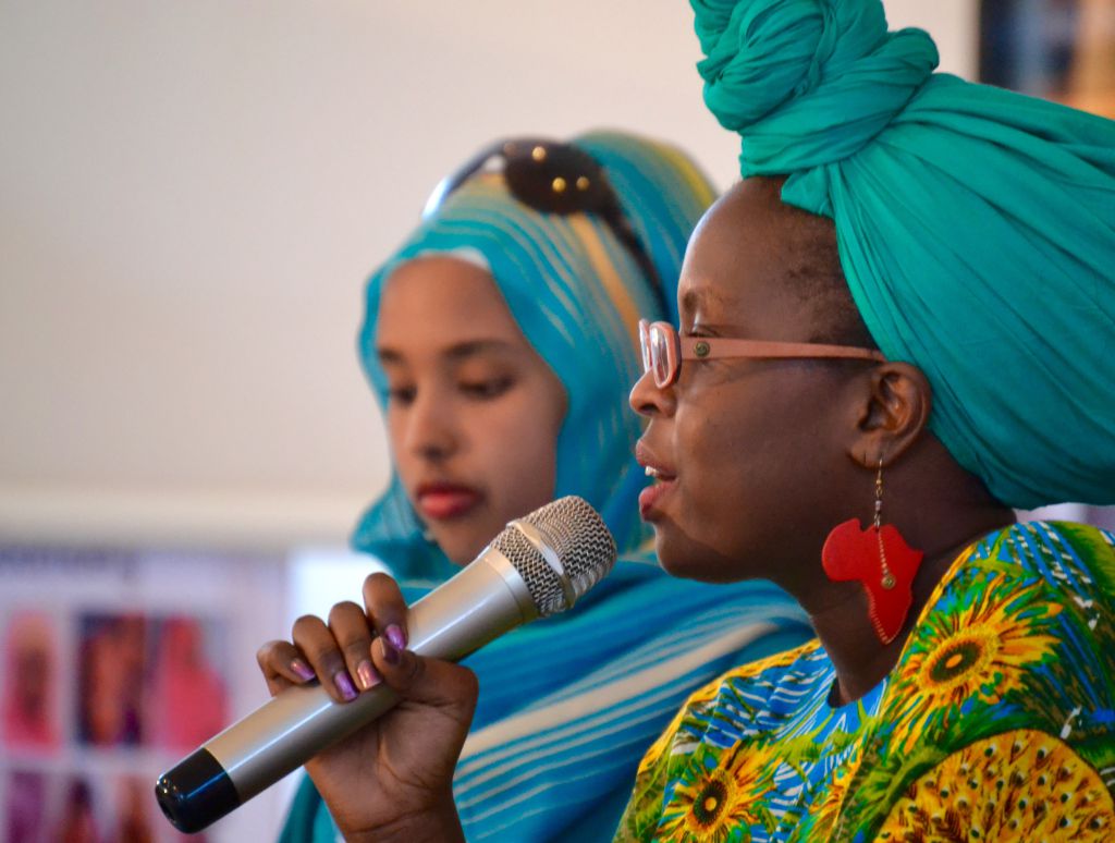 Nimo Jirdeh from Oxfam Somalia and Kenyan writer Ciku Kimeria(Nyabola, H. Nanjala)