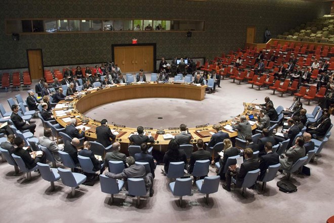 A wide view of the Security Council meeting on the situation in Somalia. UN Photo/Loey Felipe