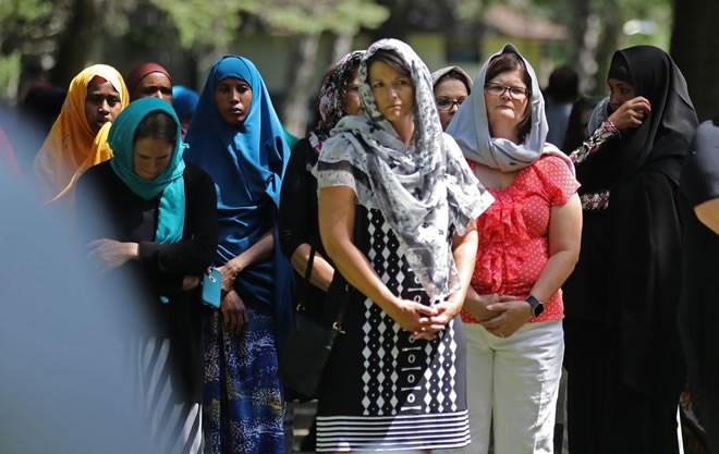 Teachers and friends from the non-Somali community came to show their respect.