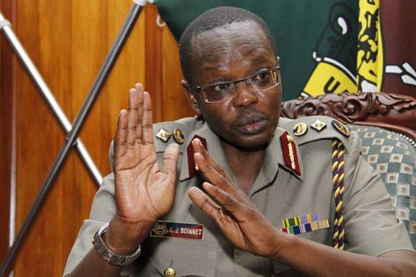 Inspector General of Police Joseph Boinnet. He has warned that Al-Shabaab terrorists are regrouping in Jedahaley, Somalia, to attack Kenya. FILE PHOTO | NATION MEDIA GROUP