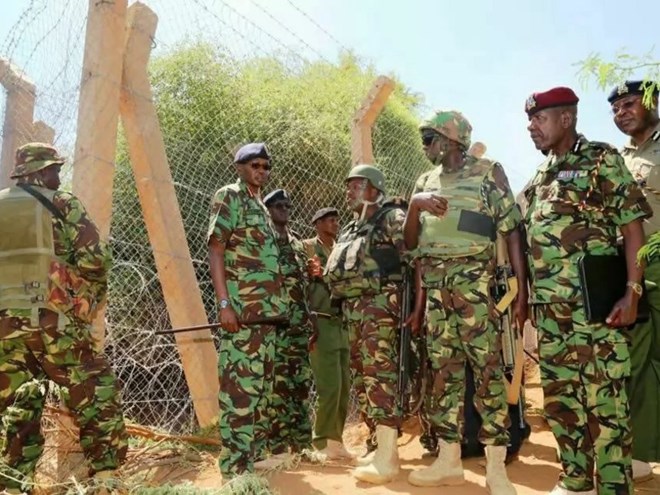 IG Joseph Boinnet inspecting the Kenya Somali boarder 'wall'. /COURTESY
