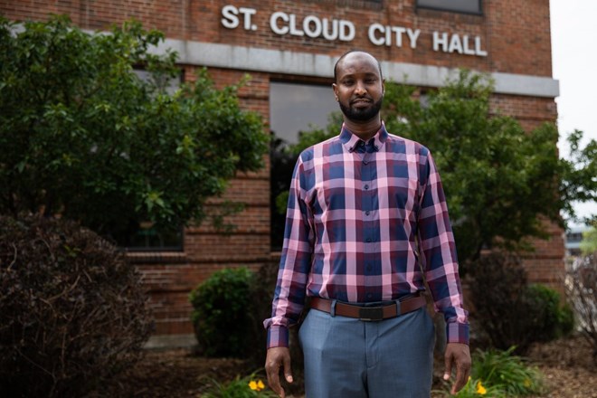Hassan Yussuf is in the running for a St. Cloud City Council seat in November. Credit: Jaida Grey Eagle | Sahan Journal