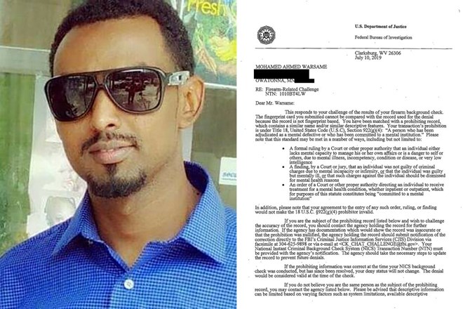 Mohamed Warsame, left, received several responses from the FBI mistaking him with another man. Credit: Jaida Grey Eagle | Sahan Journal