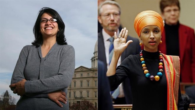 Ilhan Omar and Rashida Tlaib are set to become the first Muslim women elected to the US Congress [AP Photo]
