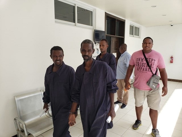 Somali pirates who were transferred to Seychelles by EU NAVFOR in April and charged in May. (File photo: Rassin Vannier, Seychelles News Agency)