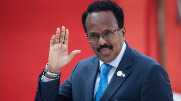 Mohamed Abdullahi Mohamed gave up his US citizenship to become Somalia's president/AFP