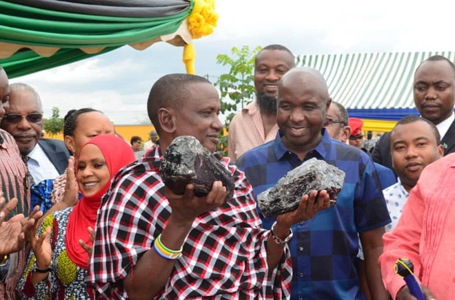 Saniniu Laizer earned 7.74bn Tanzanian shillings ($3.35m) from Tanzania’s mining ministry after finding the tanzanite gemstones, which had a combined weight of about 15kg. Photograph: TANZANIA MINISTRY OF MINERALS