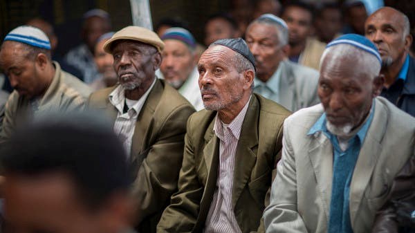 Members of Ethiopia's Jewish community gather at the synagogue in Addis Ababa, Ethiopia, Monday, Nov. 19, 2018. (AP)