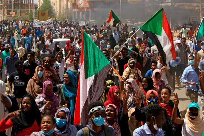 Sudanese demonstrators have been calling for their new, transitional government to move faster on reforms. Removal from the terror list could help the government deliver some economic progress.Credit...Ashraf Shazly/Agence France-Presse — Getty Images