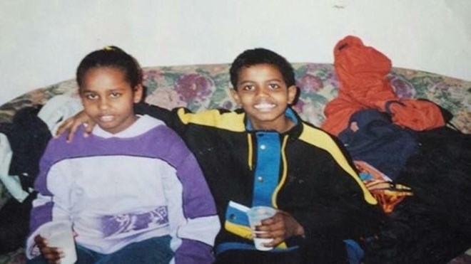 Fatouma and Abdoul Abdi as children.