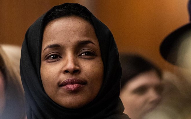 Rep. Ilhan Omar, D-Minn., is seen during an even on Capitol Hill in January. Washington Post photo by Salwan Georges.
