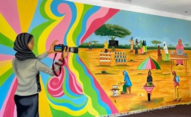 Nujuum Hashi's mural