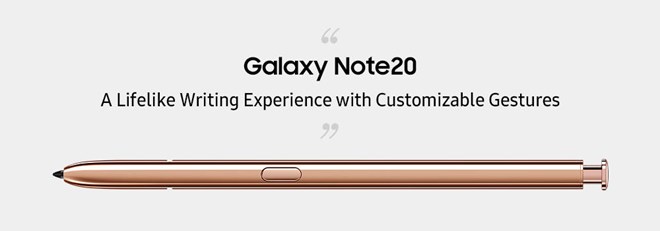 Galaxy Note 20 series' S Pen is the most precise and accurate offered to date. Image: Samsung