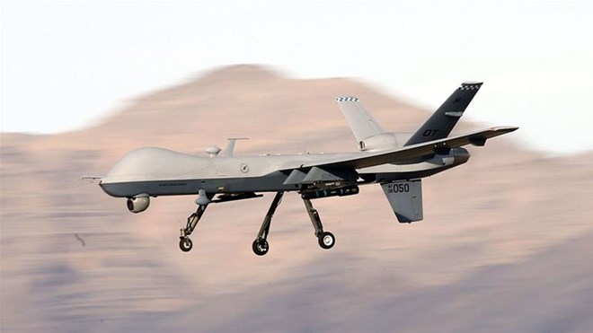 The US military has conducted at least 25 air strikes in Somalia this year [Isaac Brekken/Getty]