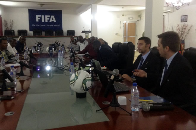 FIFA delegation members in a meeting with Djibouti football Federation executive committee.jpg