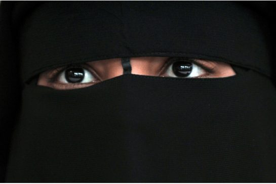 A Muslim woman wearing the niqab. It's become an election issue in Canada.