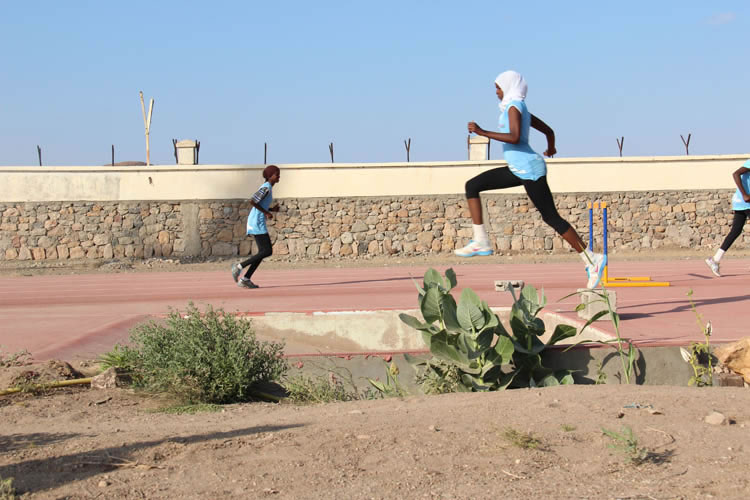 The dry steeple pit in which Kadra praticed