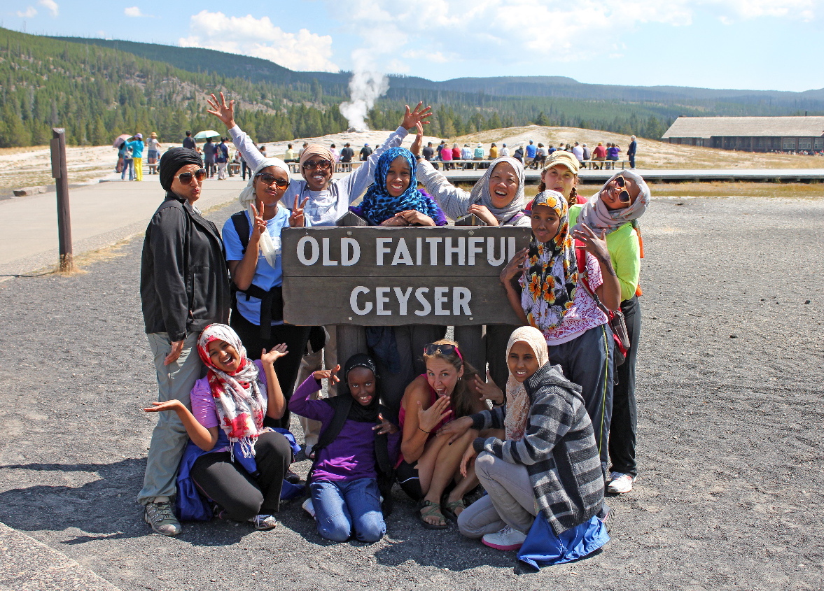 A group of Somali-American girls is headed to Yellowstone National Park next week as part of a joint project between a Somali youth group and Wilderness Inquiry. This photo is from last year, when a similar trip was considered a success.