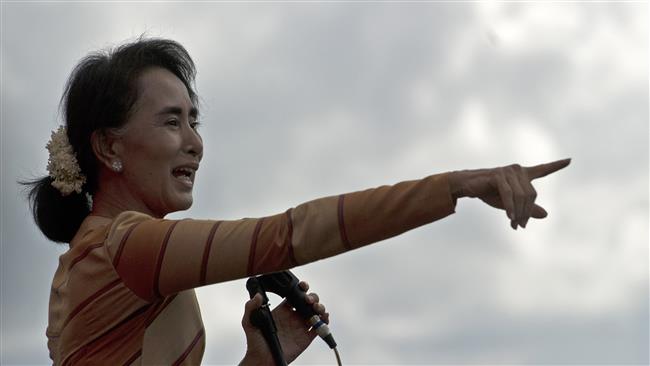 Aung San Suu Kyi, Nobel Peace Prize laureate and chairperson of Myanmar’s National League for Democracy opposition party ©AFP