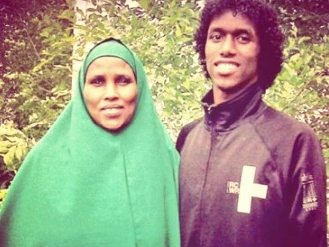 Guled Omar, right, and his mother Fadumo Hussein. Courtesy Omar family