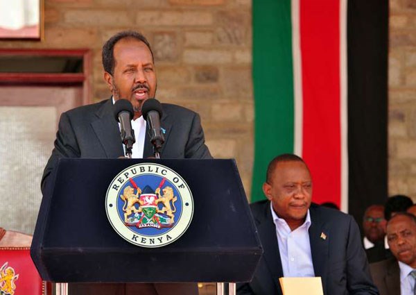 Somalia President Hassan Sheikh Mohamud. Somalia has protested the inability by its citizens to get leave or take their families to Nairobi. PHOTO | SALATON NJAU