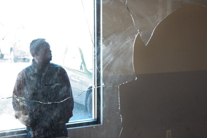 "My kids are here the weekend," said Ali Maxy, seeing the broken glass for the first time after Friday prayer. "It's not safe here."