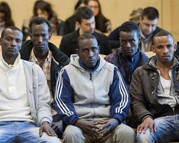 Accused Somali men. (Photo: Fernando Villar/EFE)