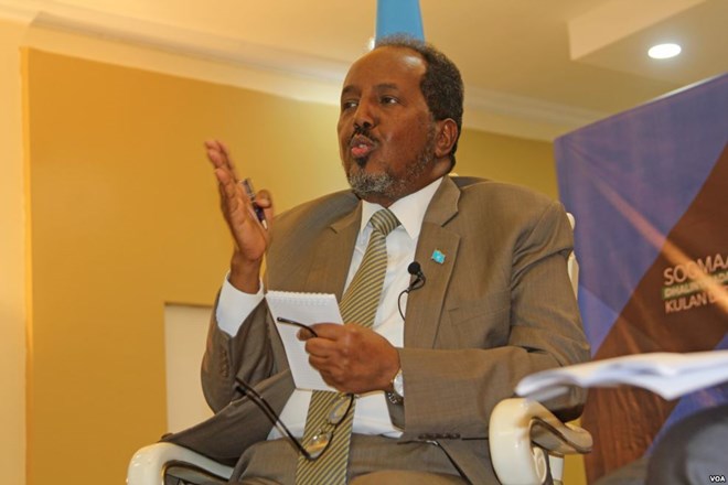 File: Somalia president Hassan Shikeh Mohamud