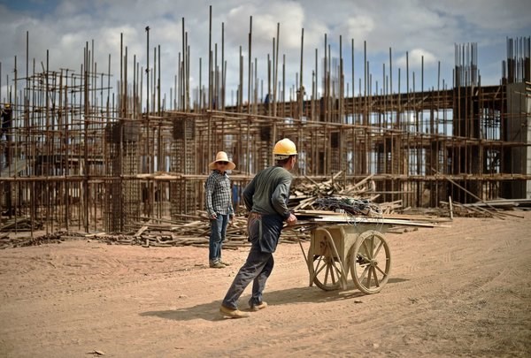 Chinese workers in 2015 at the construction site of a railway linking Djibouti with Addis Ababa, Ethiopia. China has financed this and other critical infrastructure projects in Djibouti.