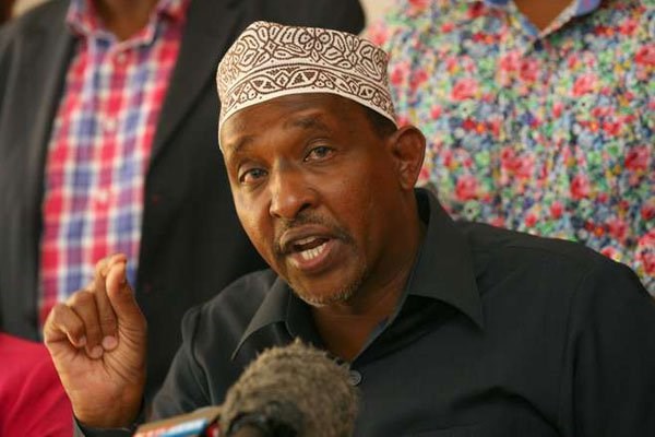 National Assembly Majority Leader Aden Duale at Jubilee Party's headquarters in Nairobi on December 18, 2016. PHOTO | EVANS HABIL | NATION MEDIA GROUP