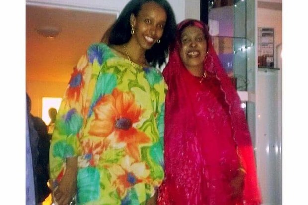 Hawa with her mother.