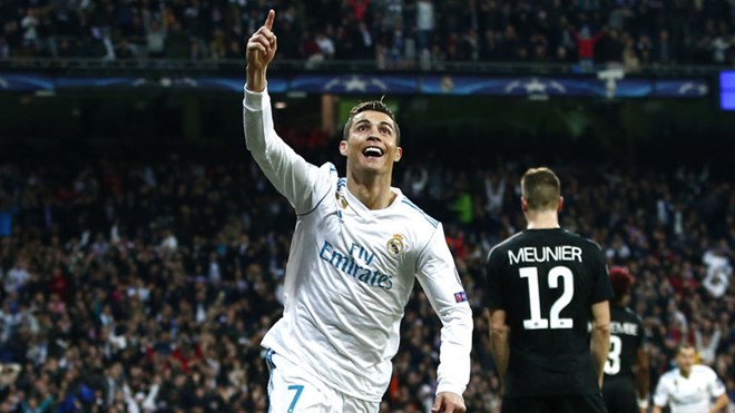 Ronaldo wheels away after putting Real Madrid into the lead with his second goal