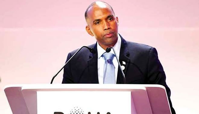 Hassan Ali Khaire speaking at the forum. PICTURE: Shemeer Rasheed