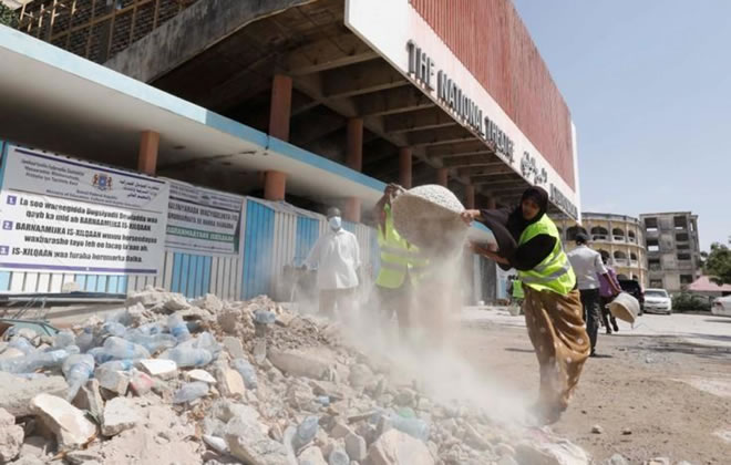 Renovation project of Somali National Theatre in Mogadishu - Reuters/Feisal Omar