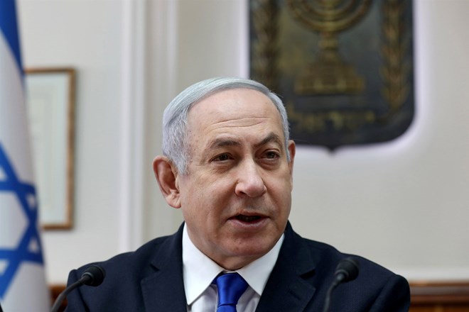 Israeli Prime Minister Benjamin Netanyahu opens the weekly Cabinet meeting at his Jerusalem office Nov. 17.Gali Tibbon / Reuters