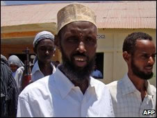 Somali Interior Minister Abdulkadir Ali Omar after surviving the assassination bid 26 March 2009 