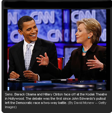 Clinton and Obama